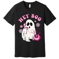 Groovy Hey Boo Cute Ghost Funny Halloween Girls Kids Premium T-Shirt