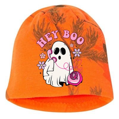 Groovy Hey Boo Cute Ghost Funny Halloween Girls Kids Kati - Camo Knit Beanie