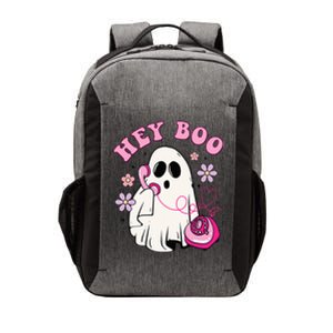 Groovy Hey Boo Cute Ghost Funny Halloween Girls Kids Vector Backpack