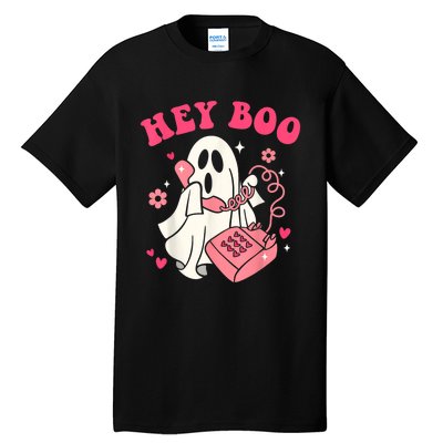 Groovy Hey Boo Cute Ghost Funny Halloween Tall T-Shirt