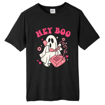 Groovy Hey Boo Cute Ghost Funny Halloween Tall Fusion ChromaSoft Performance T-Shirt