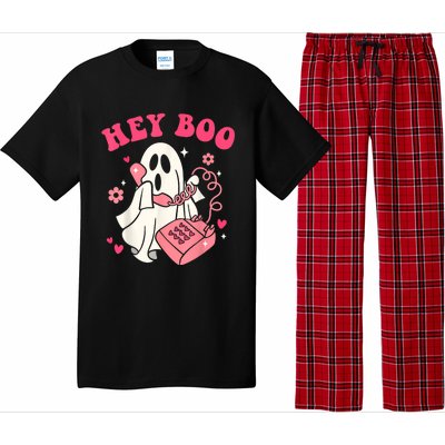 Groovy Hey Boo Cute Ghost Funny Halloween Pajama Set