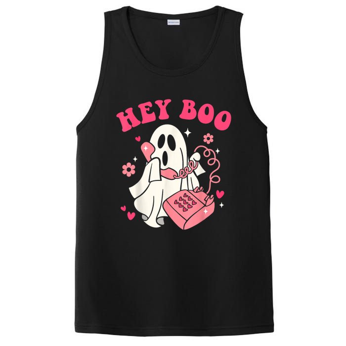 Groovy Hey Boo Cute Ghost Funny Halloween PosiCharge Competitor Tank