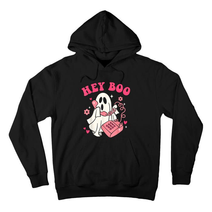 Groovy Hey Boo Cute Ghost Funny Halloween Tall Hoodie