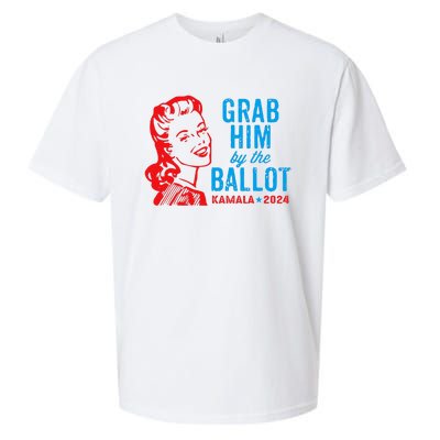 Grab Him By The Ballot Kamala 2024 Funny Harris Election Sueded Cloud Jersey T-Shirt