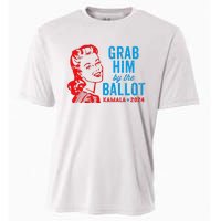 Grab Him By The Ballot Kamala 2024 Funny Harris Election Cooling Performance Crew T-Shirt