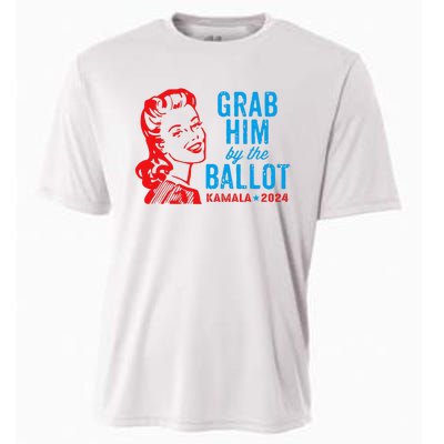 Grab Him By The Ballot Kamala 2024 Funny Harris Election Cooling Performance Crew T-Shirt