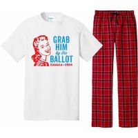 Grab Him By The Ballot Kamala 2024 Funny Harris Election Pajama Set