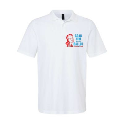 Grab Him By The Ballot Kamala 2024 Funny Harris Election Softstyle Adult Sport Polo