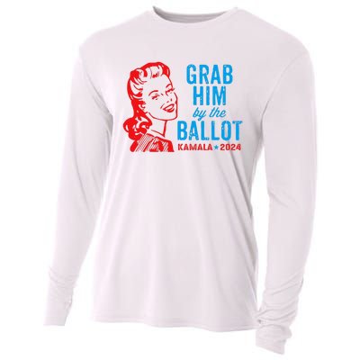 Grab Him By The Ballot Kamala 2024 Funny Harris Election Cooling Performance Long Sleeve Crew