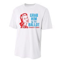 Grab Him By The Ballot Kamala 2024 Funny Harris Election Performance Sprint T-Shirt