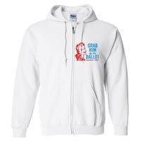 Grab Him By The Ballot Kamala 2024 Funny Harris Election Full Zip Hoodie