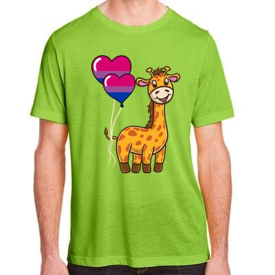 Giraffe Heart Balloon Bisexual Pride Gift Adult ChromaSoft Performance T-Shirt