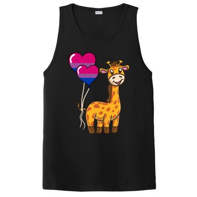 Giraffe Heart Balloon Bisexual Pride Gift PosiCharge Competitor Tank