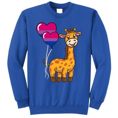 Giraffe Heart Balloon Bisexual Pride Gift Sweatshirt