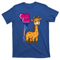 Giraffe Heart Balloon Bisexual Pride Gift T-Shirt