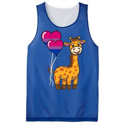 Giraffe Heart Balloon Bisexual Pride Gift Mesh Reversible Basketball Jersey Tank