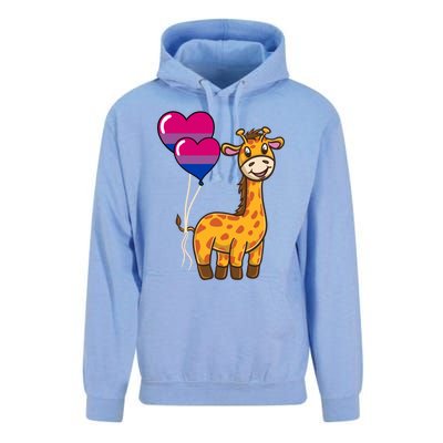 Giraffe Heart Balloon Bisexual Pride Gift Unisex Surf Hoodie