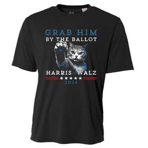 Grab Him By The Ballot Childless Cat Lady Vote Harris Walz Cooling Performance Crew T-Shirt