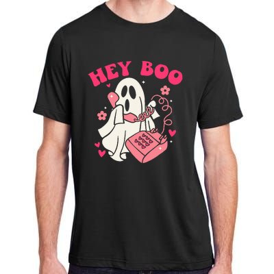 Groovy Hey Boo Cute Ghost Funny Halloween Adult ChromaSoft Performance T-Shirt