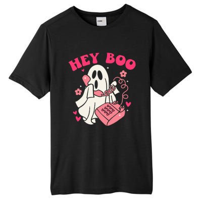 Groovy Hey Boo Cute Ghost Funny Halloween Tall Fusion ChromaSoft Performance T-Shirt