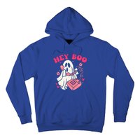 Groovy Hey Boo Cute Ghost Funny Halloween Hoodie