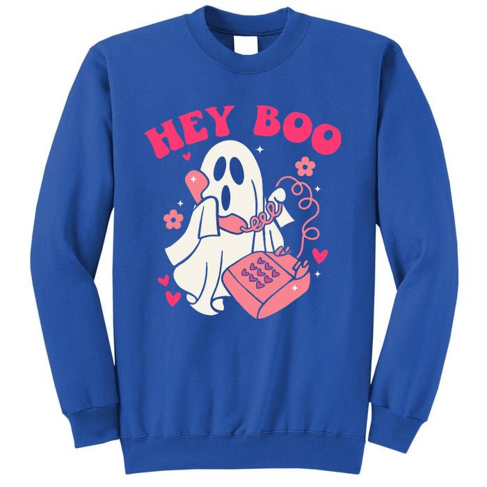 Groovy Hey Boo Cute Ghost Funny Halloween Sweatshirt