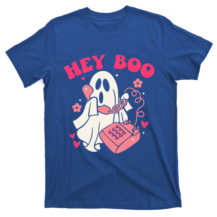 Groovy Hey Boo Cute Ghost Funny Halloween T-Shirt