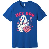 Groovy Hey Boo Cute Ghost Funny Halloween Premium T-Shirt