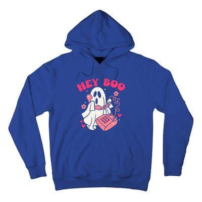 Groovy Hey Boo Cute Ghost Funny Halloween Tall Hoodie