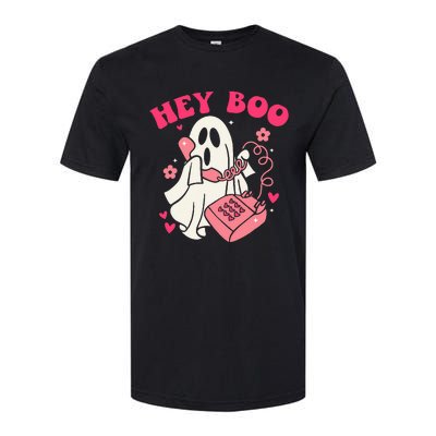 Groovy Hey Boo Cute Ghost Funny Halloween Softstyle CVC T-Shirt