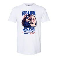 Grab Him By The Ballot Funny Rosie The Riveter Harris Walz Softstyle® CVC T-Shirt