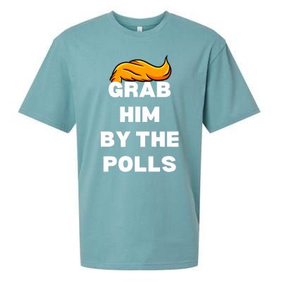 Grab Him By The Polls Trump 2024 In Prison Anti Trump 2024 Sueded Cloud Jersey T-Shirt