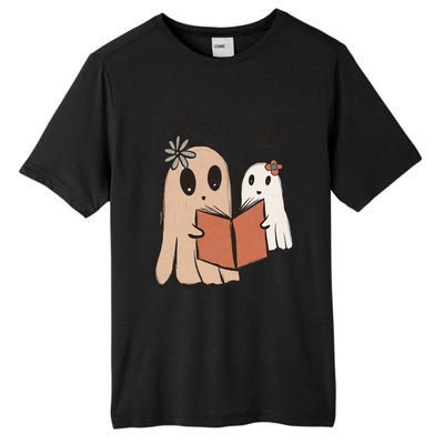 Groovy Halloween Booooks Ghost Hippie Boo Reading Books Funny Gift Tall Fusion ChromaSoft Performance T-Shirt