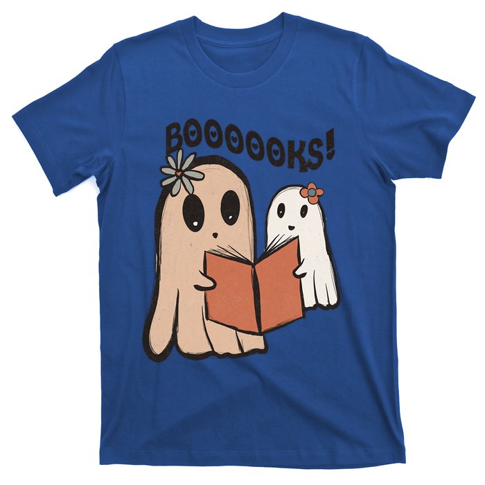 Groovy Halloween Booooks Ghost Hippie Boo Reading Books Funny Gift T-Shirt