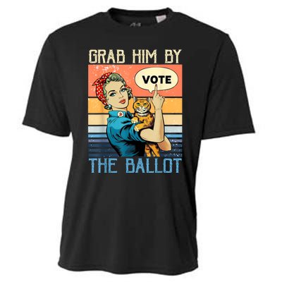 Grab Him By The Ballot Funny Election Vote Cooling Performance Crew T-Shirt