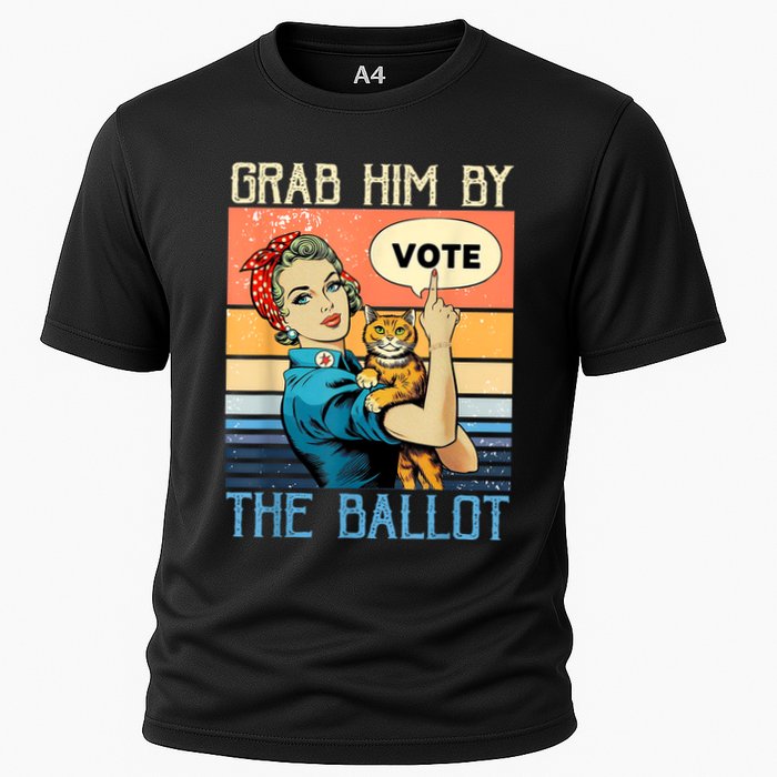 Grab Him By The Ballot Funny Election Vote Cooling Performance Crew T-Shirt