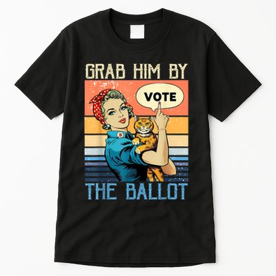 Grab Him By The Ballot Funny Election Vote Tall T-Shirt