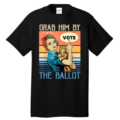 Grab Him By The Ballot Funny Election Vote Tall T-Shirt