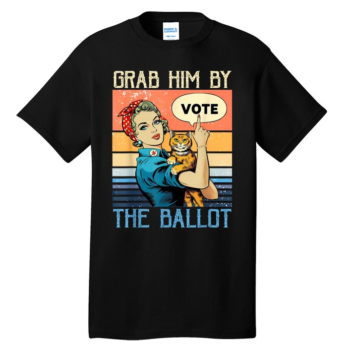 Grab Him By The Ballot Funny Election Vote Tall T-Shirt