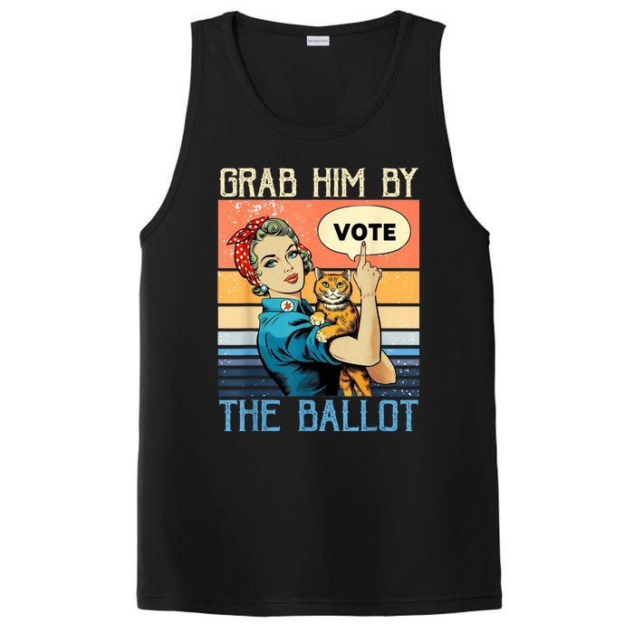 Grab Him By The Ballot Funny Election Vote PosiCharge Competitor Tank