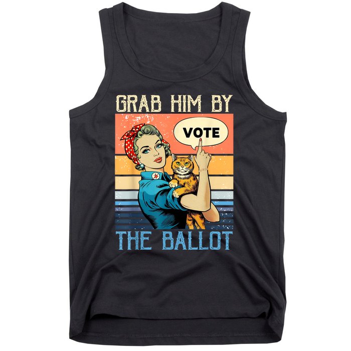 Grab Him By The Ballot Funny Election Vote Tank Top