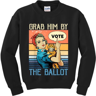 Grab Him By The Ballot Funny Election Vote Kids Sweatshirt
