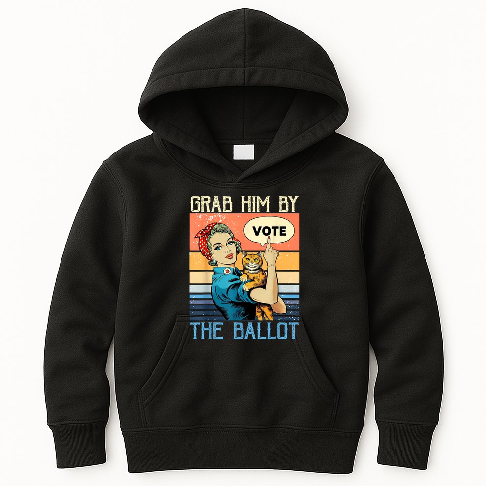 Grab Him By The Ballot Funny Election Vote Kids Hoodie