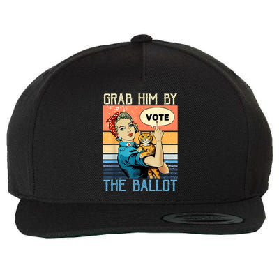 Grab Him By The Ballot Funny Election Vote Wool Snapback Cap