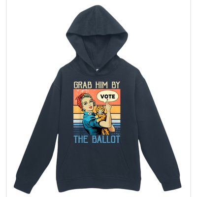 Grab Him By The Ballot Funny Election Vote Urban Pullover Hoodie