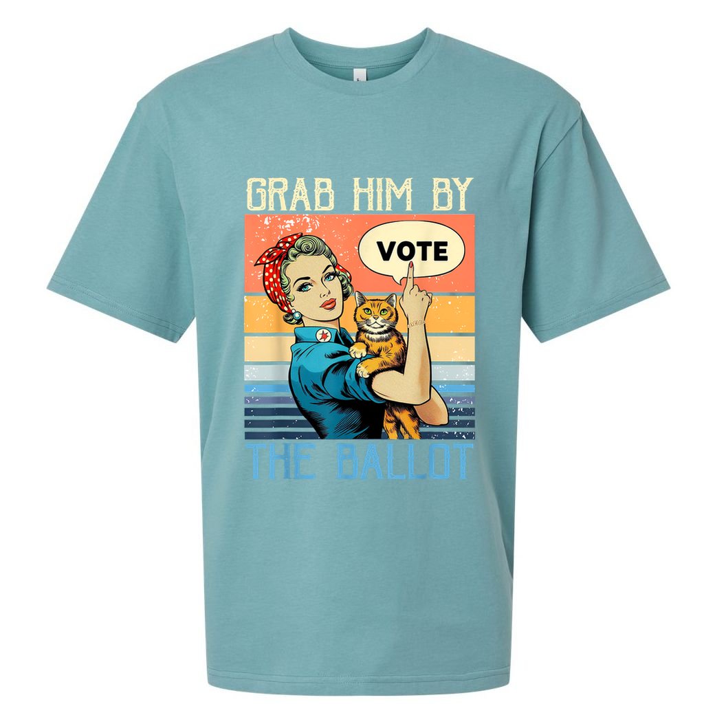 Grab Him By The Ballot Funny Election Vote Sueded Cloud Jersey T-Shirt