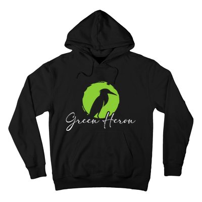 Green Heron Bird Watching Birder Bird Watcher Hoodie