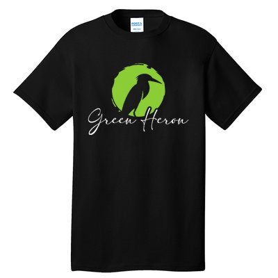 Green Heron Bird Watching Birder Bird Watcher Tall T-Shirt