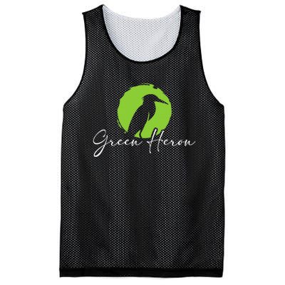 Green Heron Bird Watching Birder Bird Watcher Mesh Reversible Basketball Jersey Tank